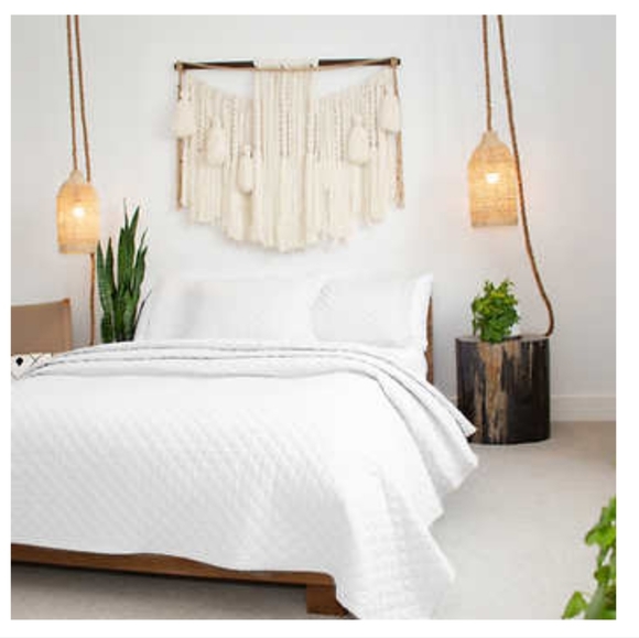 Jennifer Adams home solana diamond 3pc quilted blanket  set - Picture 3 of 5